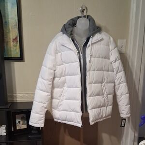 Kenneth Cole White Jacket with Gray Accents